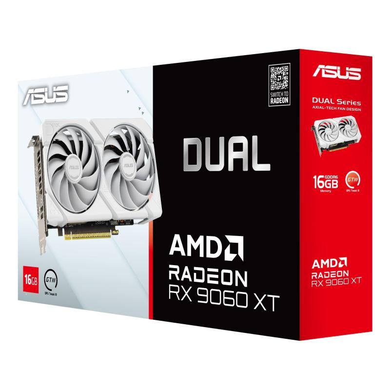 ASUS Dual -RX9060XT-16G-WHITE AMD Radeon RX 9060 XT 16 Go GDDR6 · Cartes graphiques · Informat Systems Strasbourg (image 16)