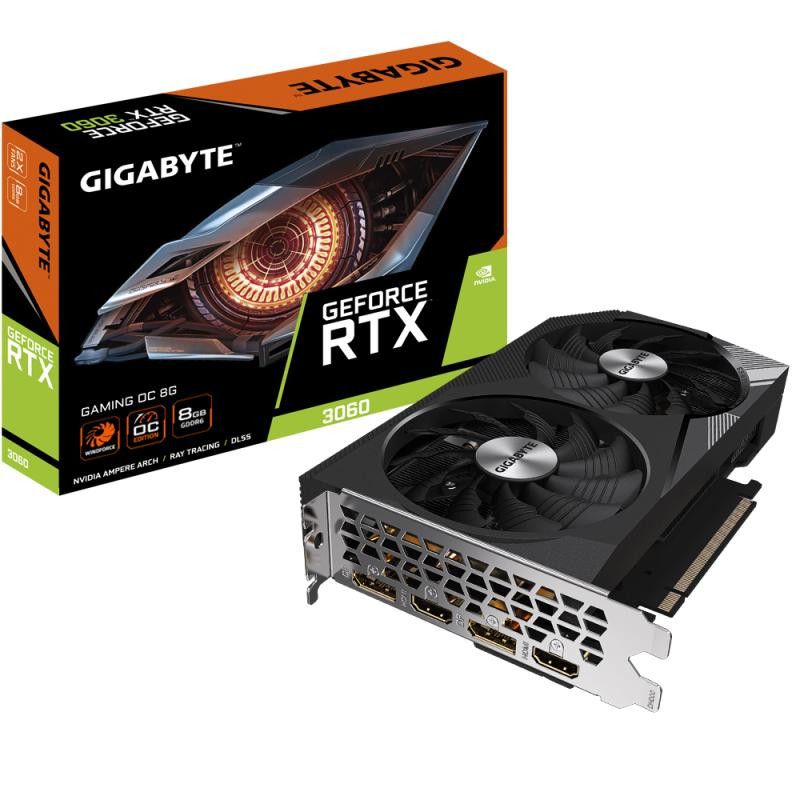 GIGABYTE GAMING GeForce RTX 3060 OC 8G (rev. 2.0) NVIDIA 8 Go GDDR6 · Cartes graphiques · Informat Systems Strasbourg