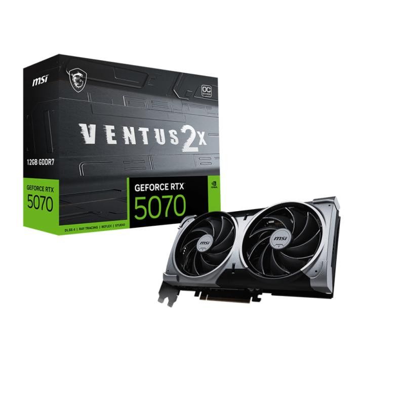 MSI GeForce RTX 5070 12G VENTUS 2X OC NVIDIA 12 Go GDDR7 · Cartes graphiques · Informat Systems Strasbourg