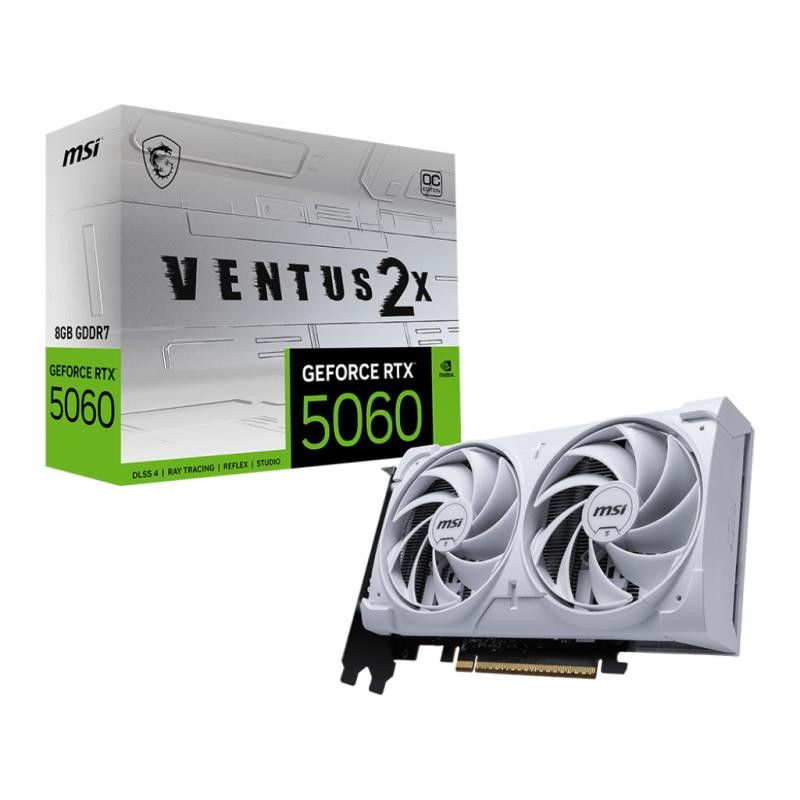 MSI GeForce RTX 5060 8G VENTUS 2X OC WHITE NVIDIA 8 Go GDDR7 · Cartes graphiques · Informat Systems Strasbourg