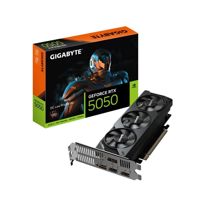 GIGABYTE GeForce RTX 5050 OC Low Profile 8G Carte Graphique - 8GB GDDR6, 128bit, PCI-E 5.0, 2587MHz Fréquence du c?ur, 2 x...