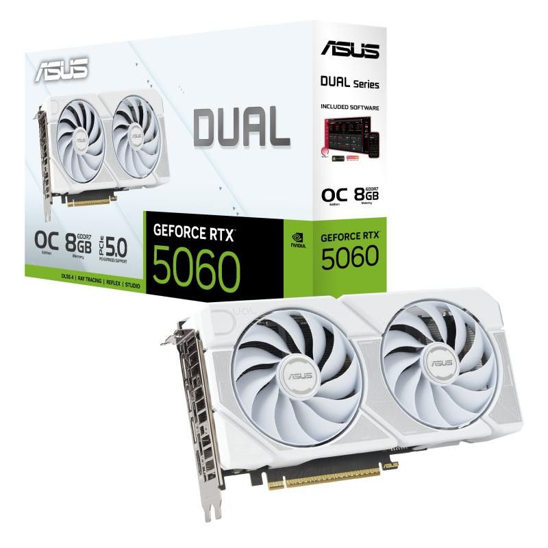 ASUS Dual -RTX5060-O8G-WHITE NVIDIA GeForce RTX 5060 8 Go GDDR7 · Cartes graphiques · Informat Systems Strasbourg (image 14)