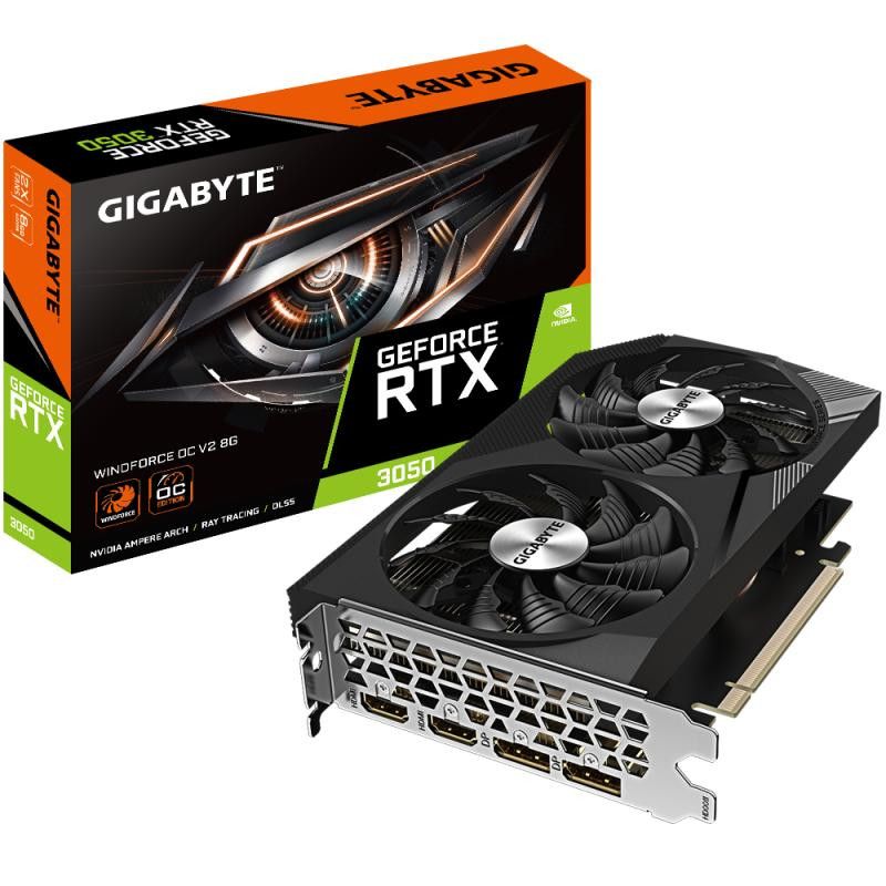 GIGABYTE GeForce RTX 3050 WINDFORCE OC V2 8G NVIDIA 8 Go GDDR6 · Cartes graphiques · Informat Systems Strasbourg