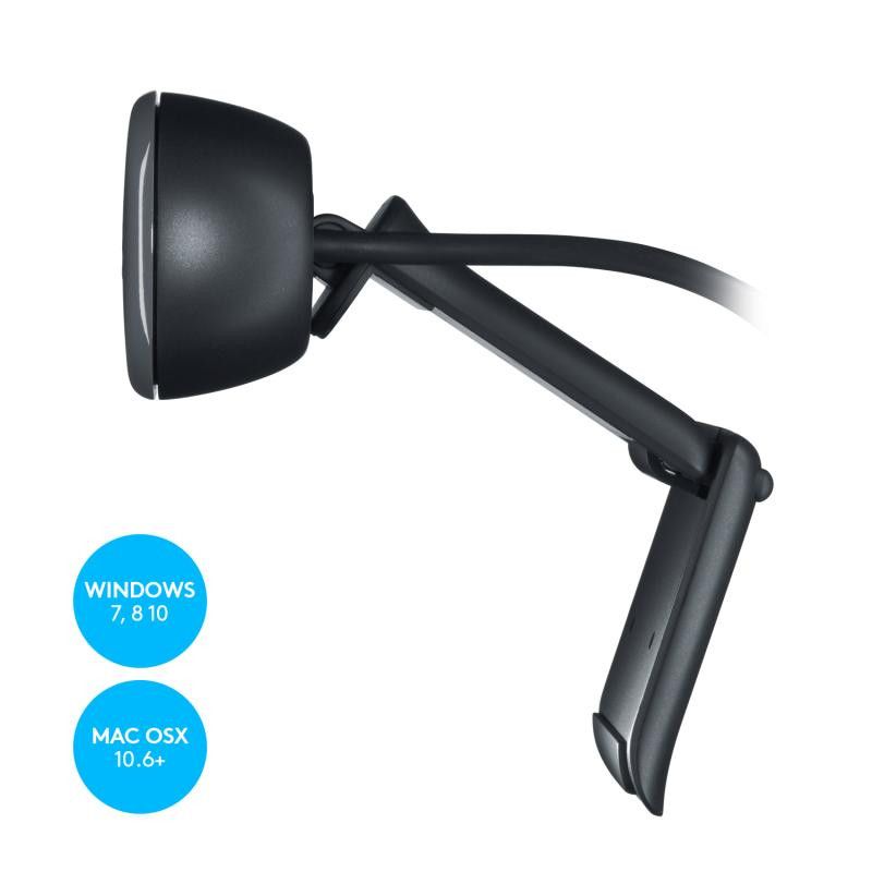 Logitech C270 HD webcam 3 MP 1280 x 720 pixels USB Gris, Gris foncé · Informat Systems Strasbourg (image 13)