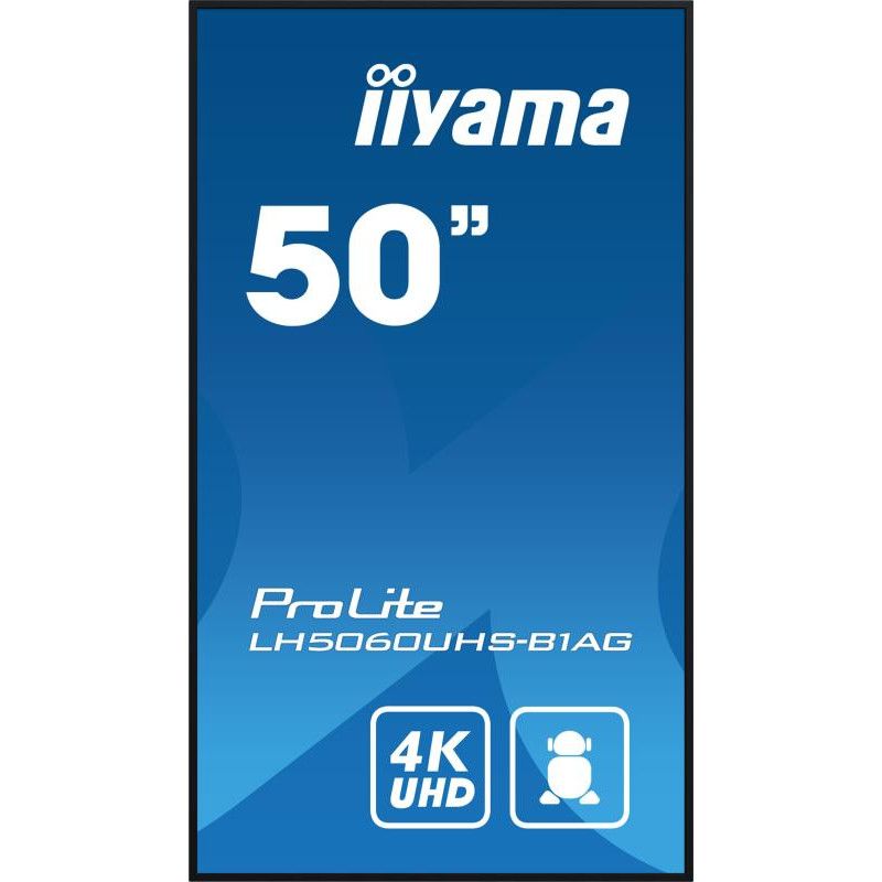 iiyama LH5060UHS-B1AG Écran d'affichage dynamique Carte A numérique 125,7 cm (49.5") LED Wifi 500 cd/m² 4K Ultra HD Noir I... (image 3)