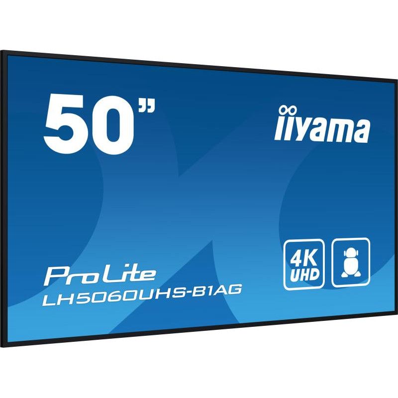 iiyama LH5060UHS-B1AG Écran d'affichage dynamique Carte A numérique 125,7 cm (49.5") LED Wifi 500 cd/m² 4K Ultra HD Noir I... (image 4)