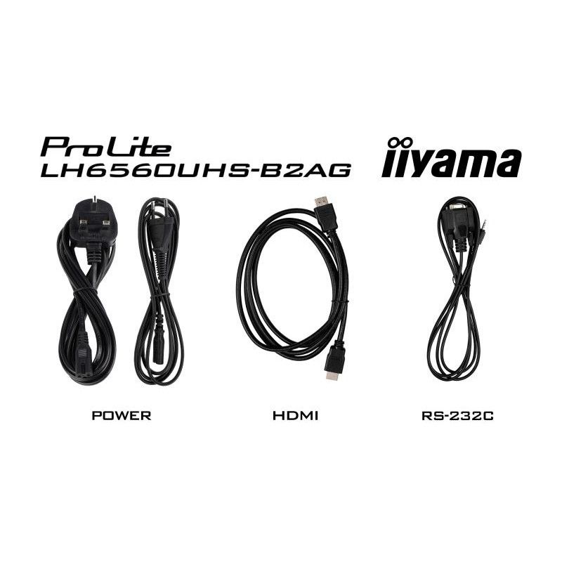 iiyama LH6560UHS-B2AG Écran d'affichage dynamique Carte A numérique 163,8 cm (64.5") LED Wifi 500 cd/m² 4K Ultra HD Noir I... (image 13)