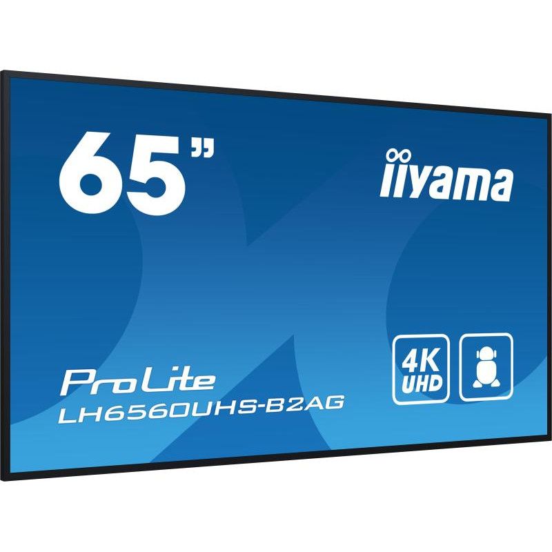 iiyama LH6560UHS-B2AG Écran d'affichage dynamique Carte A numérique 163,8 cm (64.5") LED Wifi 500 cd/m² 4K Ultra HD Noir I... (image 4)