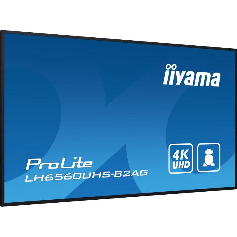 iiyama LH6560UHS-B2AG Écran d'affichage dynamique Carte A numérique 163,8 cm (64.5") LED Wifi 500 cd/m² 4K Ultra HD Noir I... (image 6)