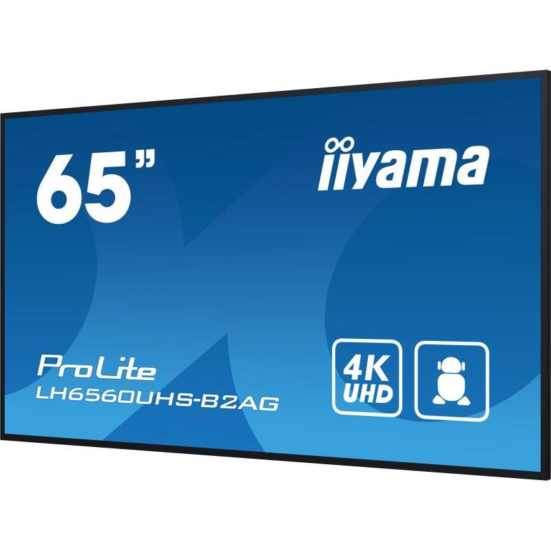 iiyama LH6560UHS-B2AG Écran d'affichage dynamique Carte A numérique 163,8 cm (64.5") LED Wifi 500 cd/m² 4K Ultra HD Noir I... (image 7)