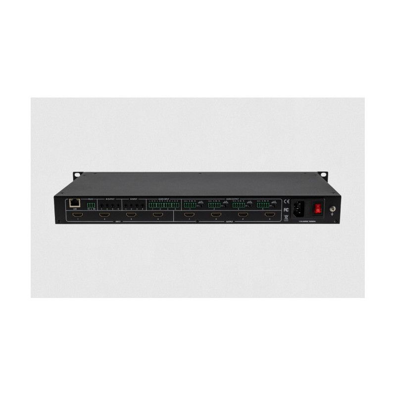 Newhank Matrice HDMI 4x4 4K sans couture avec matrice audio intégrée · Matrices Video · Informat Systems Strasbourg