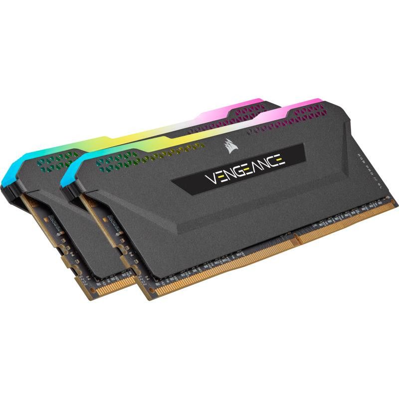 CORSAIR VENGEANCE RGB PRO SL 32GO DDR4 3200 CL16 ( 2x16GO) NOIR · Mémoires PC · Informat Systems Strasbourg
